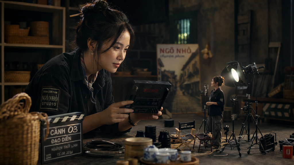 Đạo diễn thu nhỏ trong studio điện ảnh