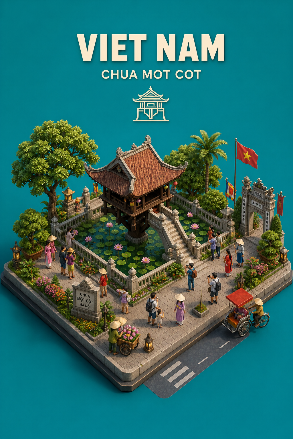 Diorama Chùa Một Cột Việt Nam