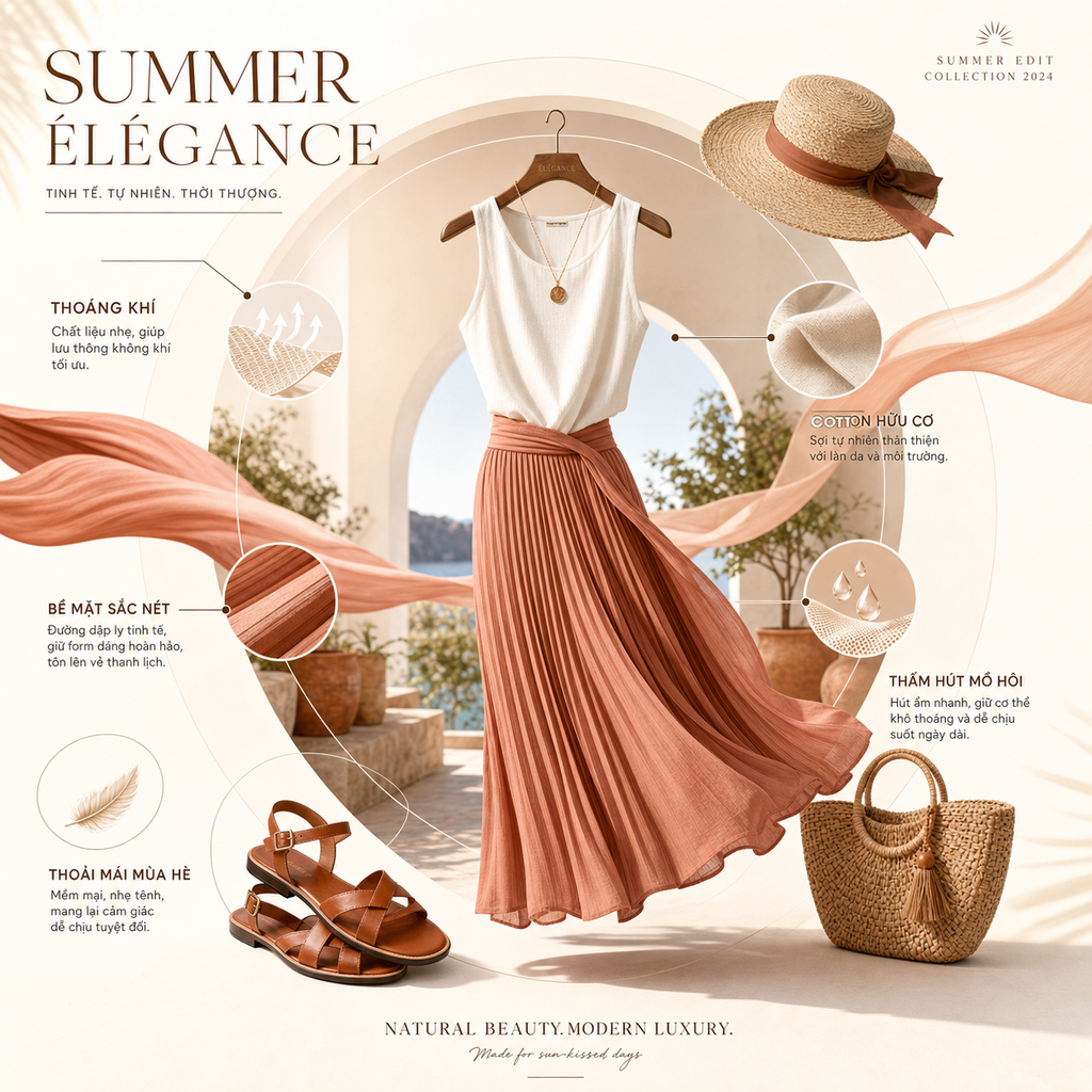 Infographic trang phục mùa hè cao cấp