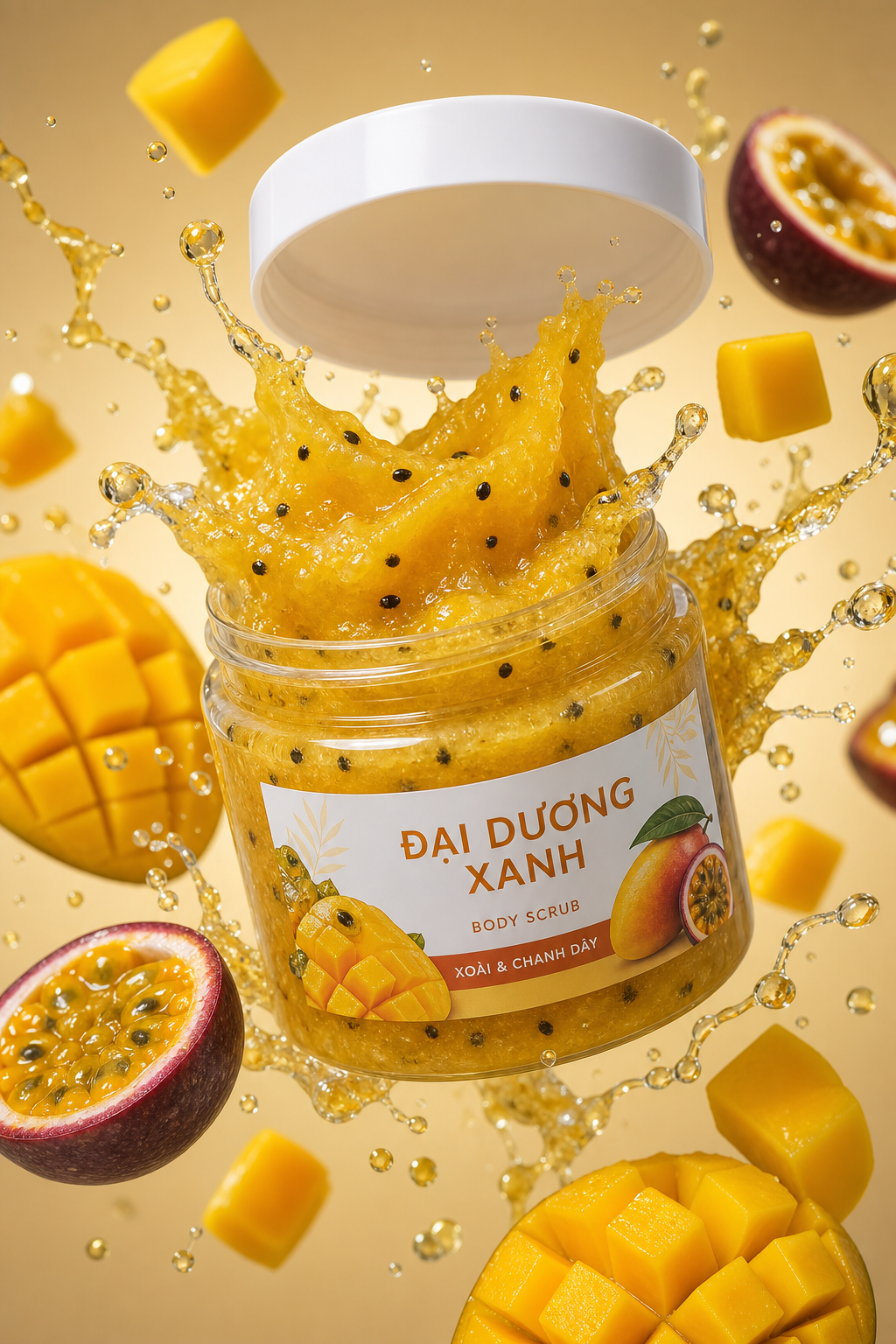 Hũ tẩy da chết xoài chanh dây cao cấp