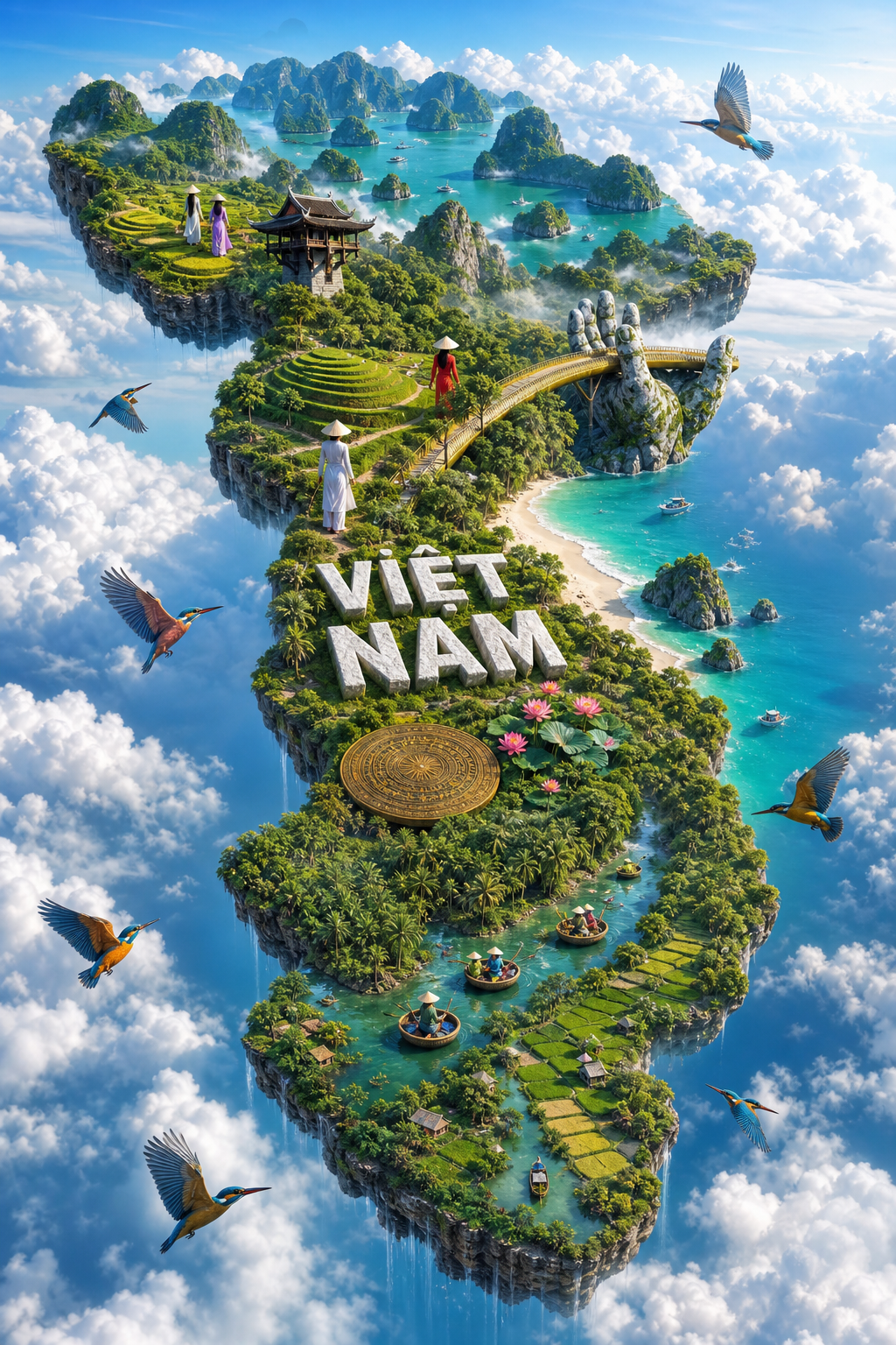 Đảo Việt Nam lơ lửng trên mây
