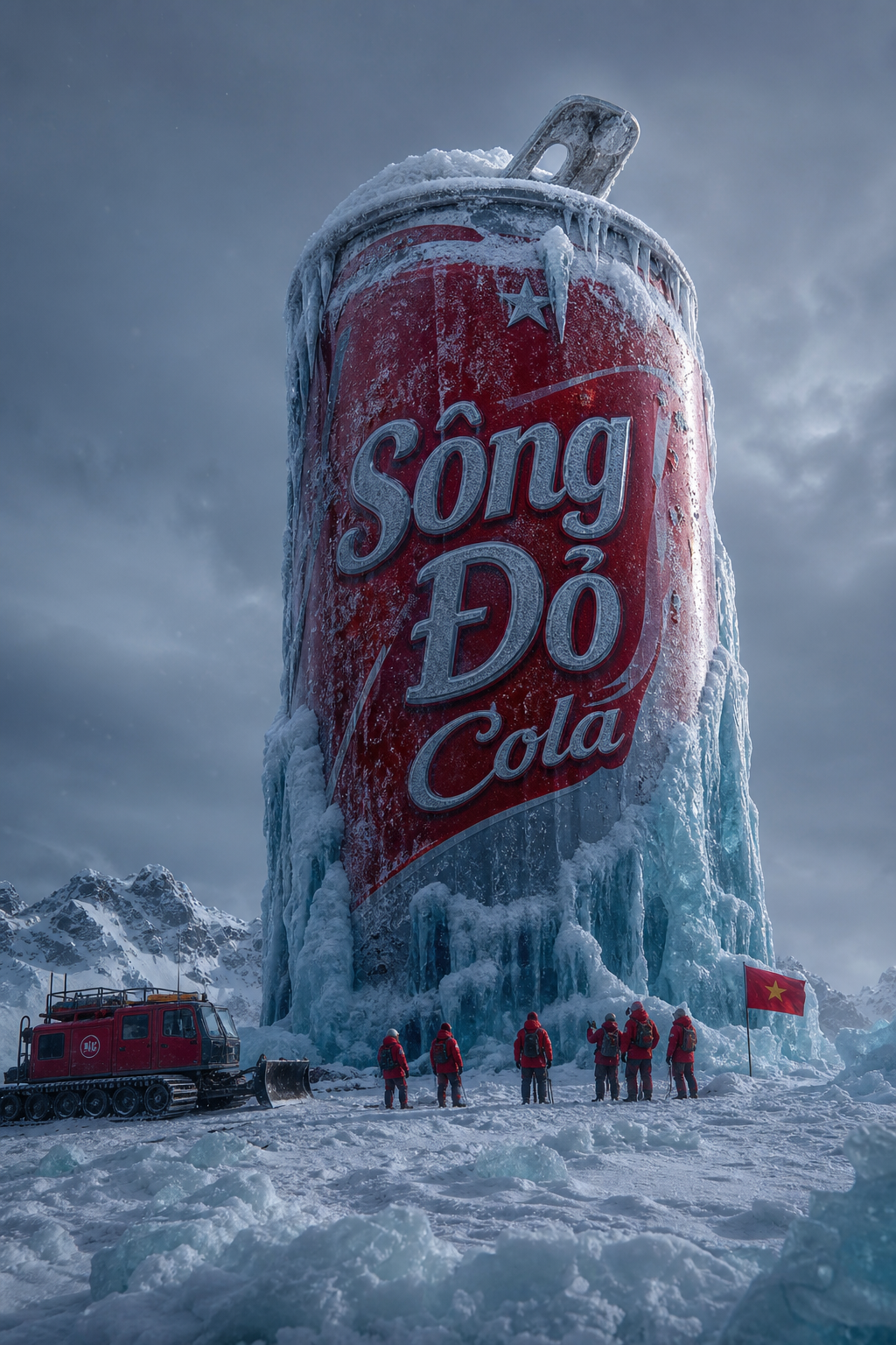 Lon Sông Đỏ Cola khổng lồ giữa Bắc Cực