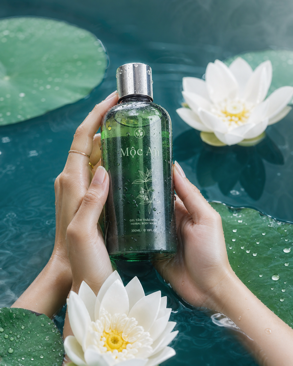 Sữa tắm Mộc An giữa làn nước sen