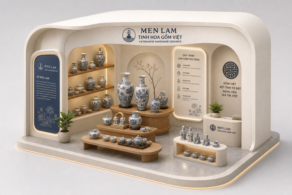 Diorama triển lãm gốm sứ Việt Nam