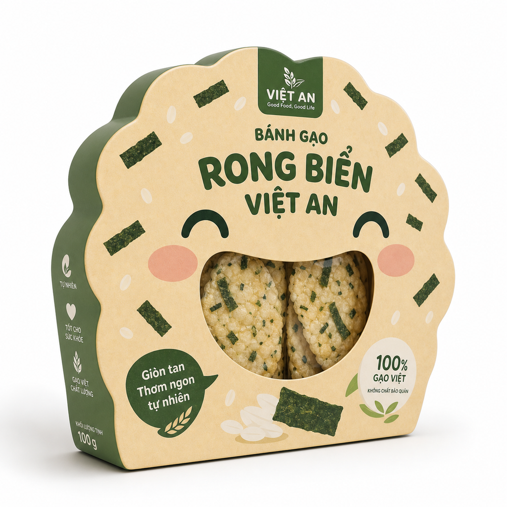 Bao bì bánh gạo rong biển vui nhộn
