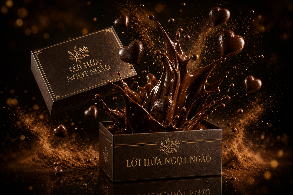 Một quảng cáo socola cao cấp chậm rãi, gợi cảm, quay ở độ phân giải siêu cao. Cả