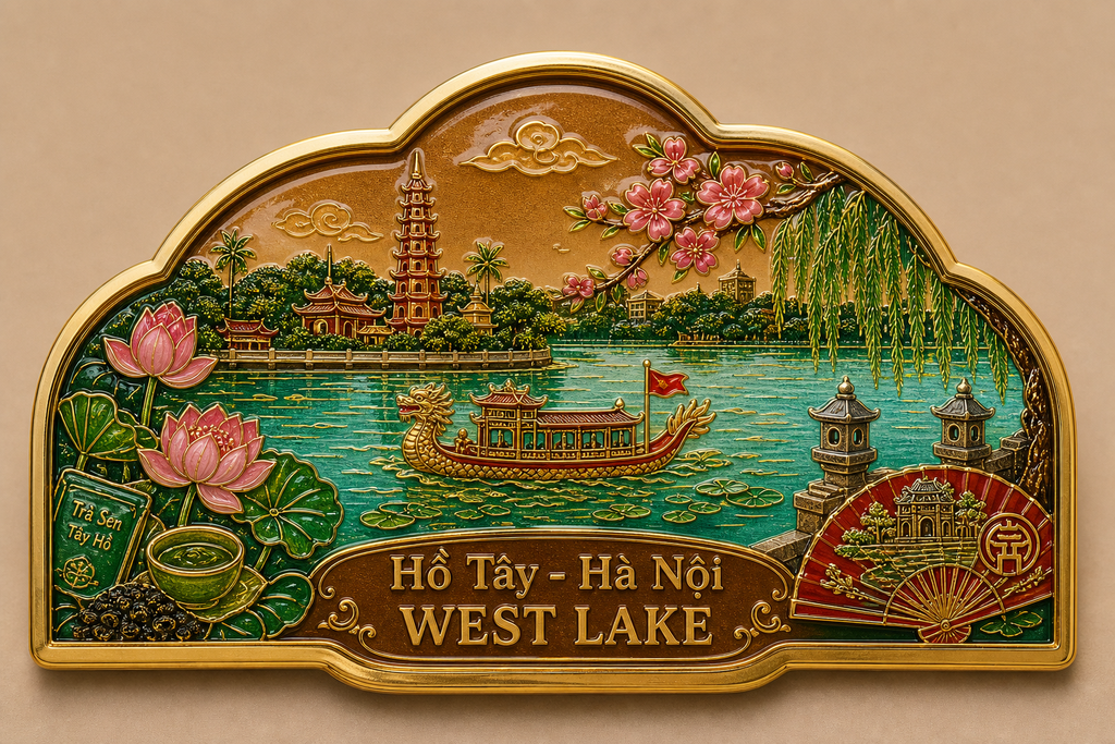 Nam châm Hồ Tây Hà Nội men lưu ly