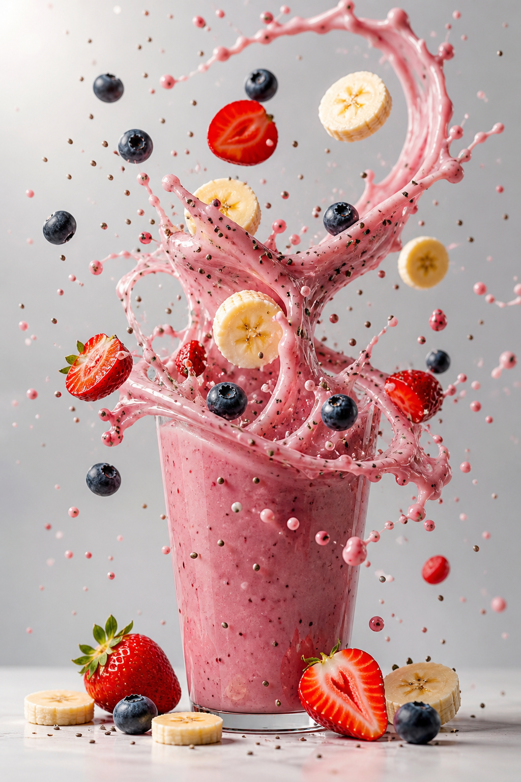 Smoothie trái cây bùng nổ trong studio
