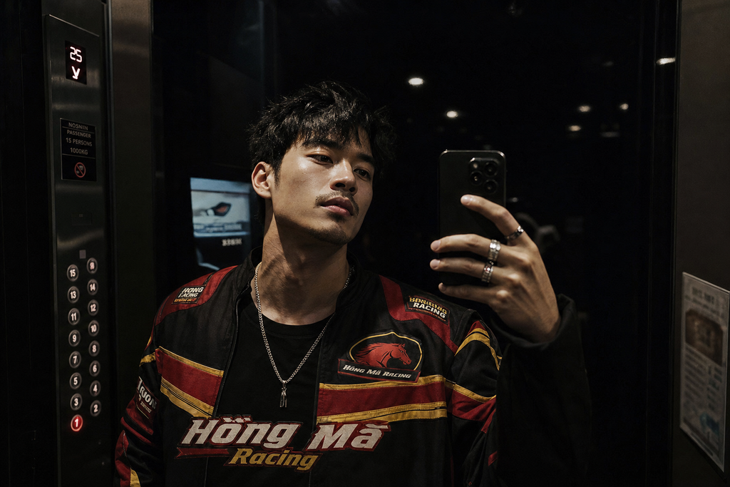 Selfie gương phong cách điện ảnh u tối