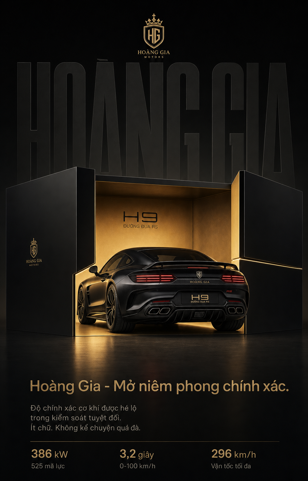 Poster xe thể thao Hoàng Gia H9