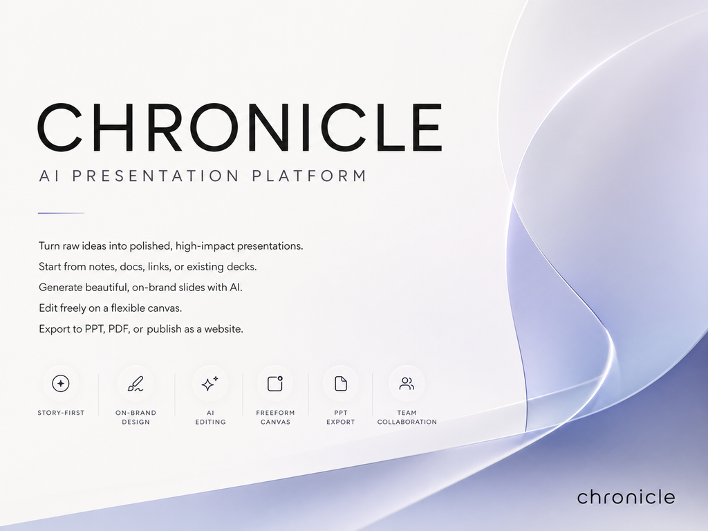 Bìa thuyết trình Chronicle cao cấp