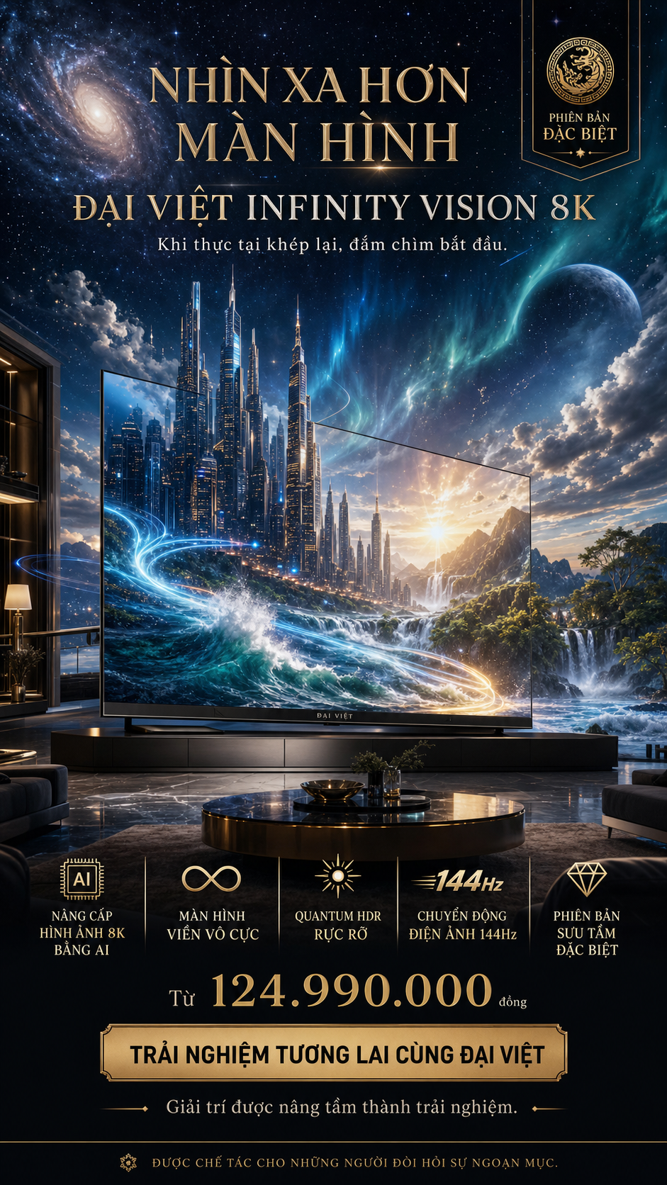 Poster quảng cáo TV ĐẠI VIỆT Infinity Vision 8K