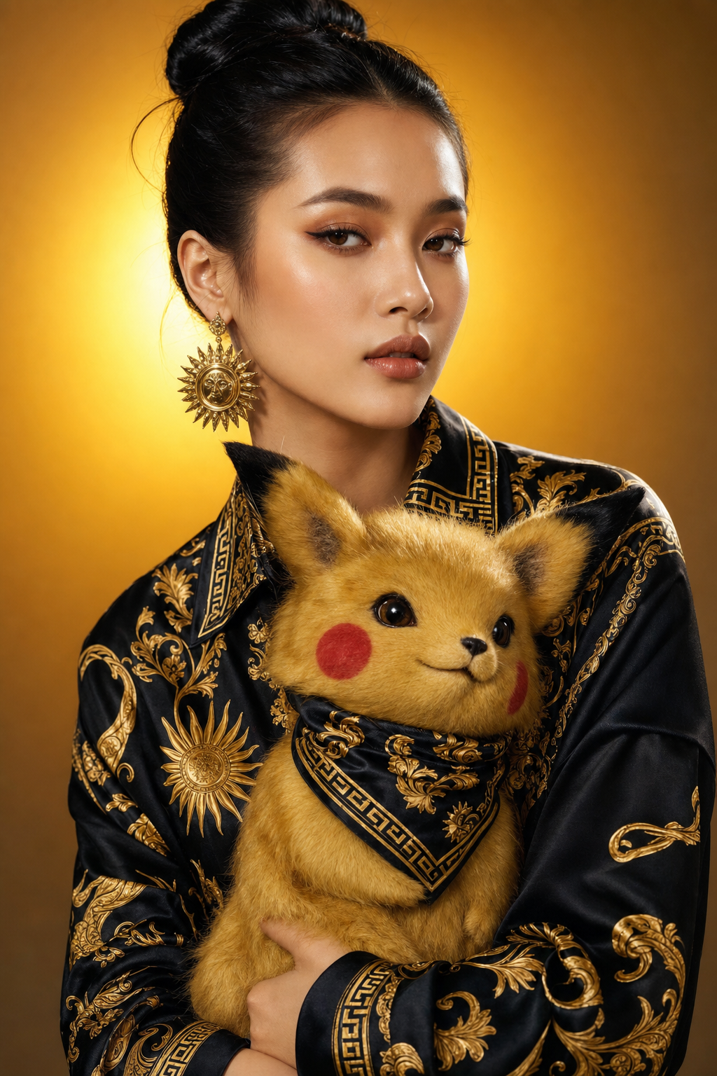 Chân dung thời trang cùng Pikachu