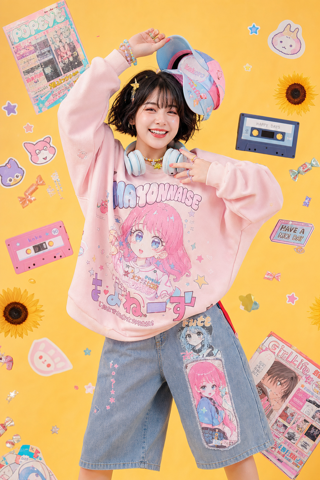 Editorial thời trang kawaii pastel