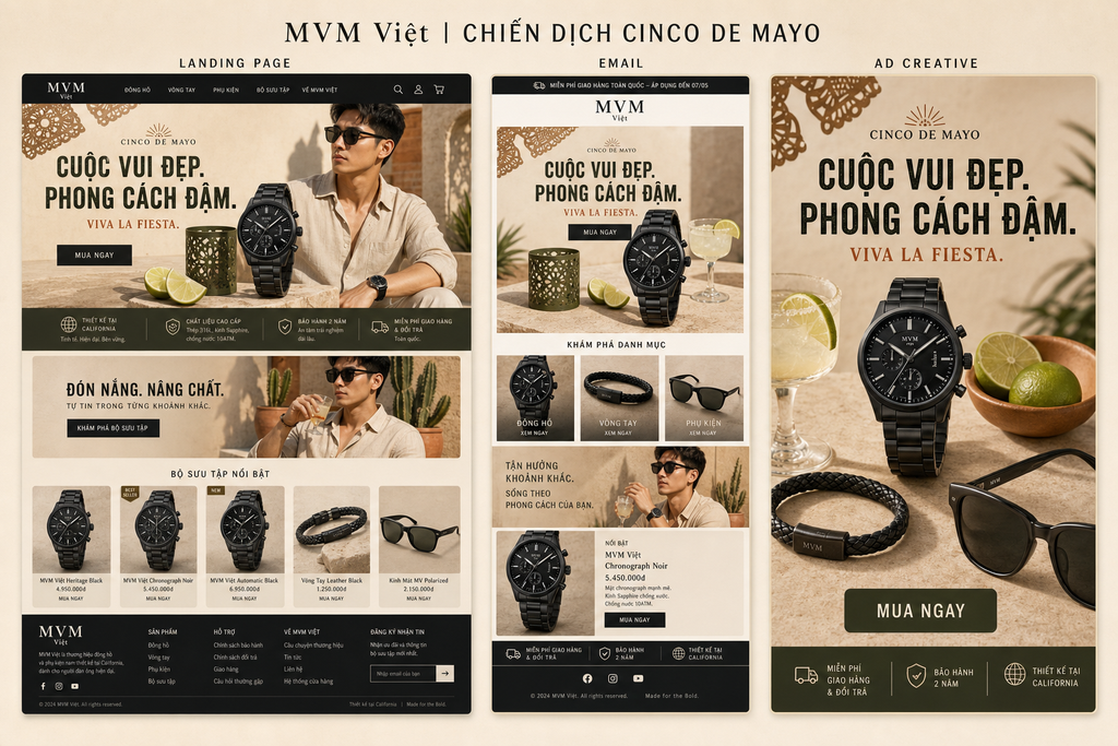 Campaign board đồng hồ Cinco de Mayo