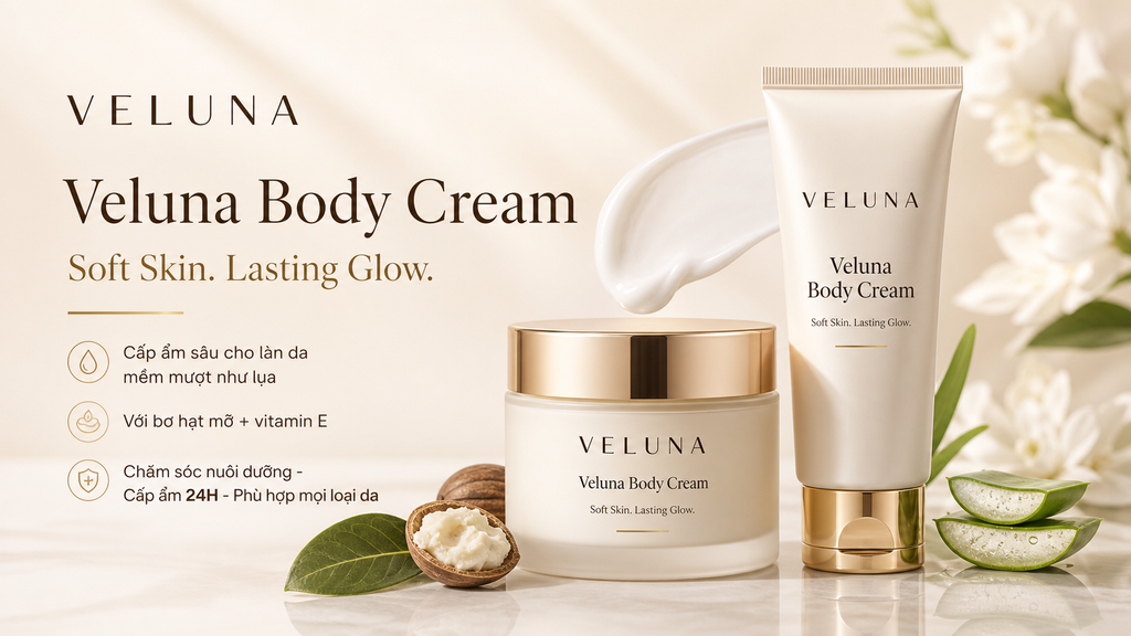 Banner quảng cáo kem dưỡng thể Veluna