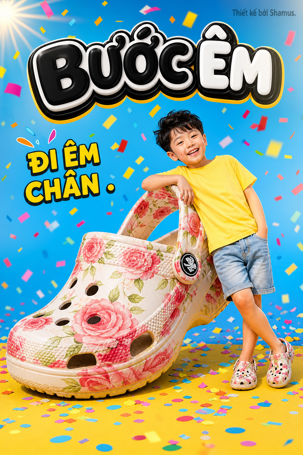 Poster giày trẻ em rực rỡ