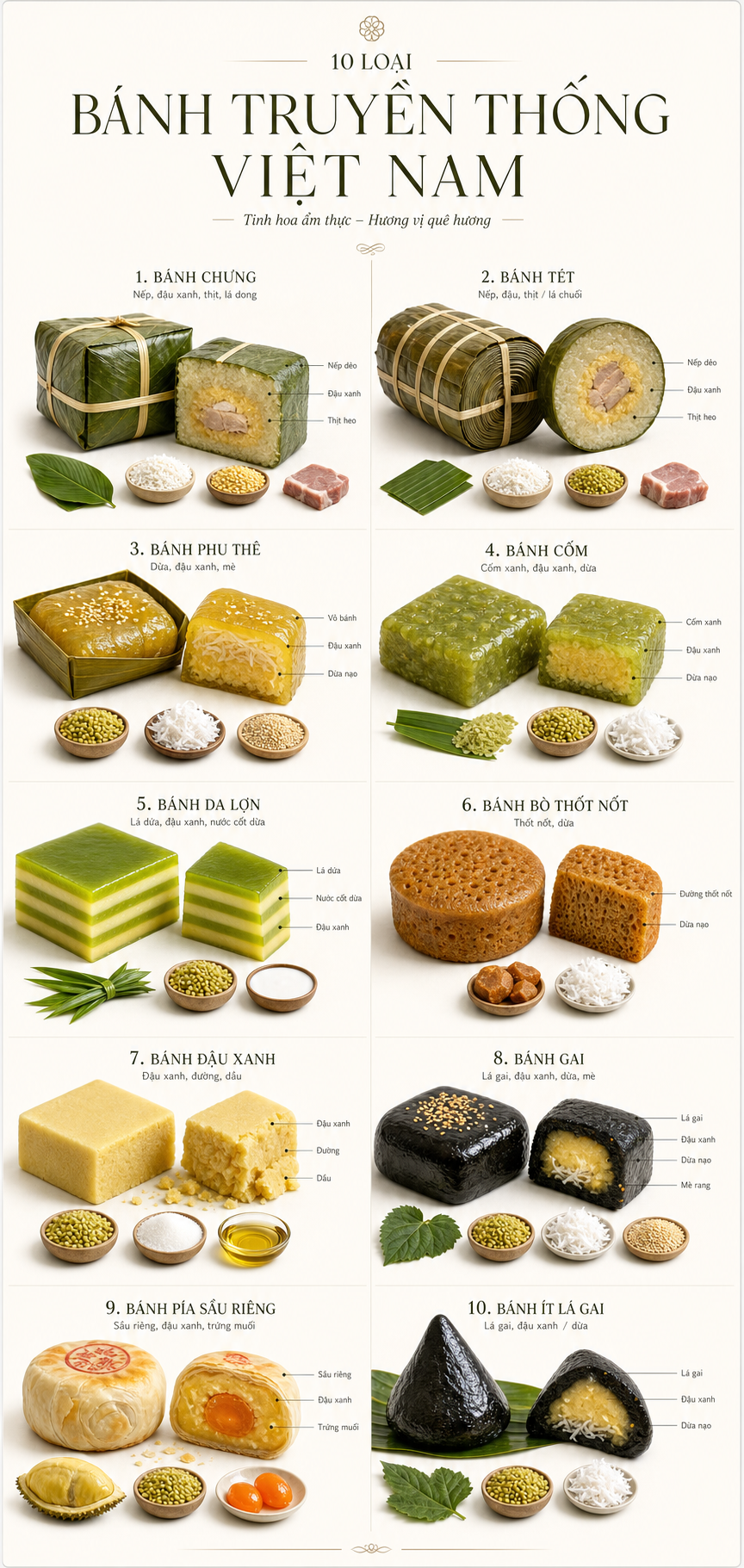 Infographic bánh truyền thống Việt Nam