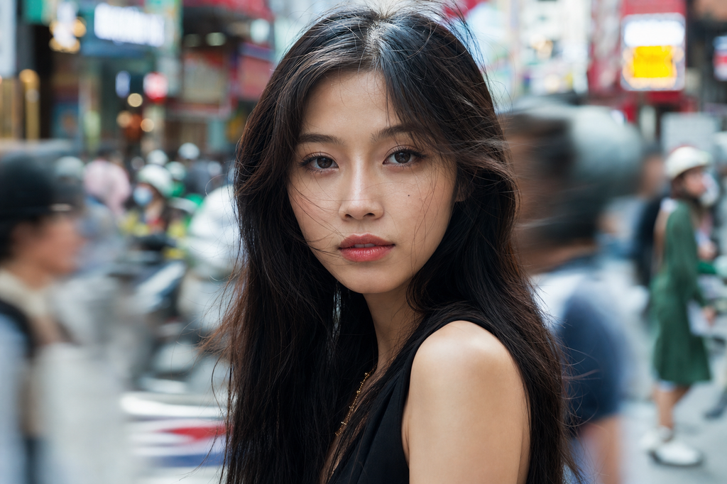 Chân dung người mẫu Việt Nam giữa phố đông