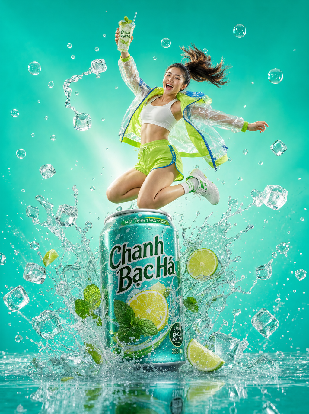 Quảng cáo nước chanh bạc hà sảng khoái