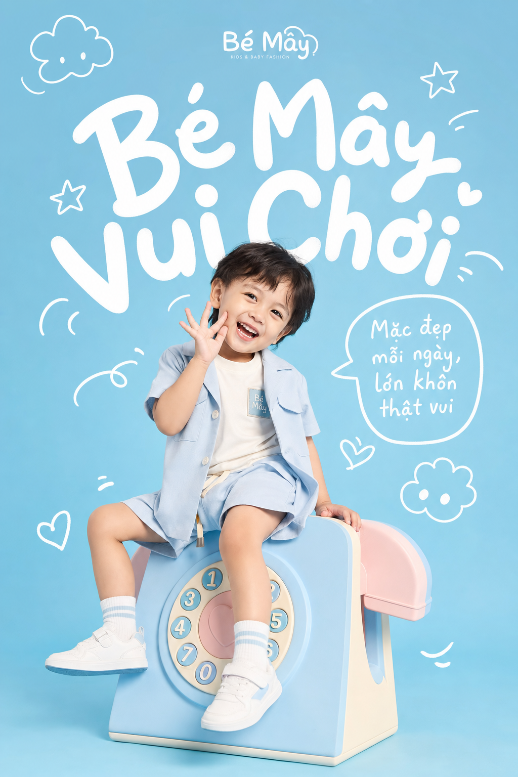 Poster thời trang trẻ em Bé Mây