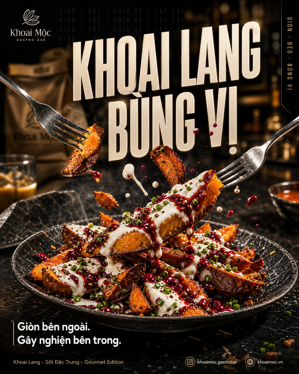 Poster quảng cáo khoai lang gourmet