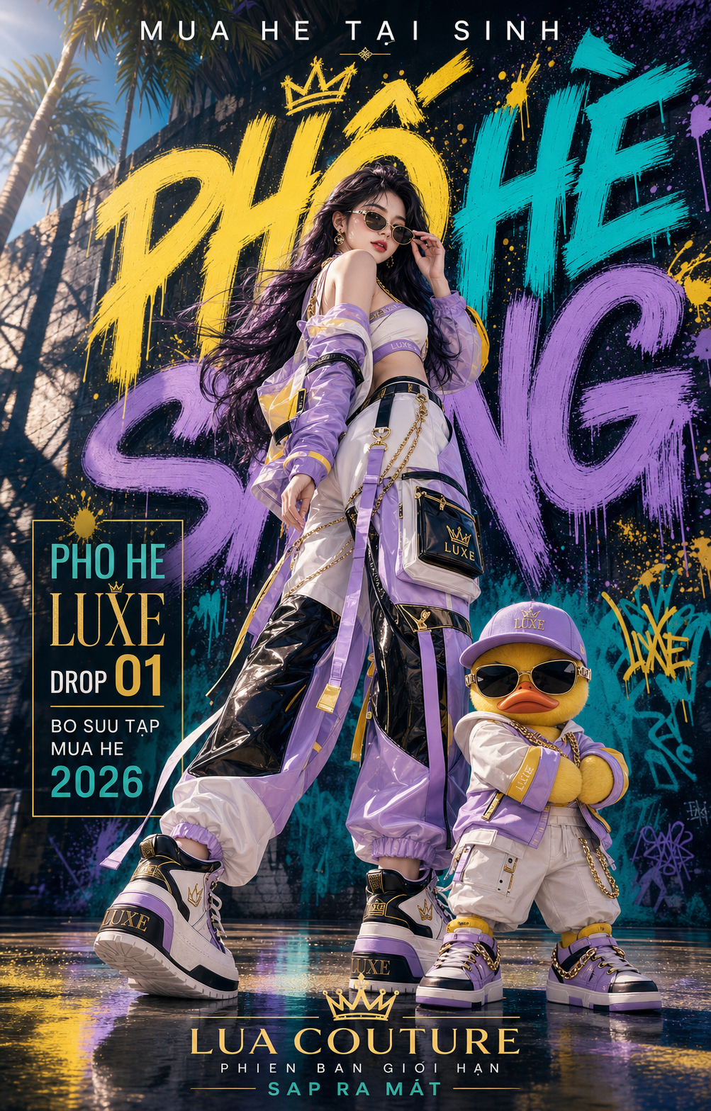Poster thời trang streetwear mùa hè