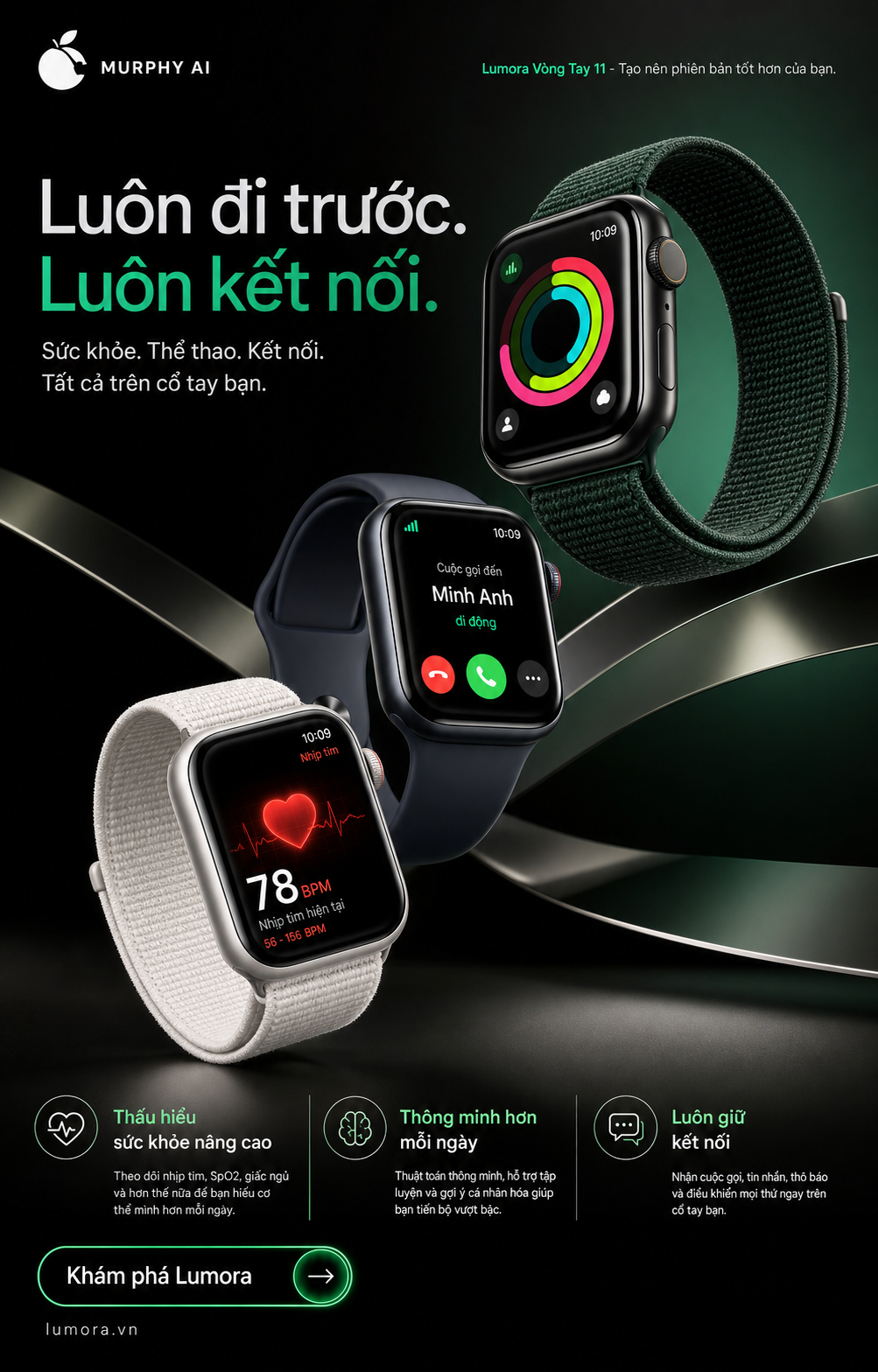 Poster quảng cáo đồng hồ thông minh Lumora