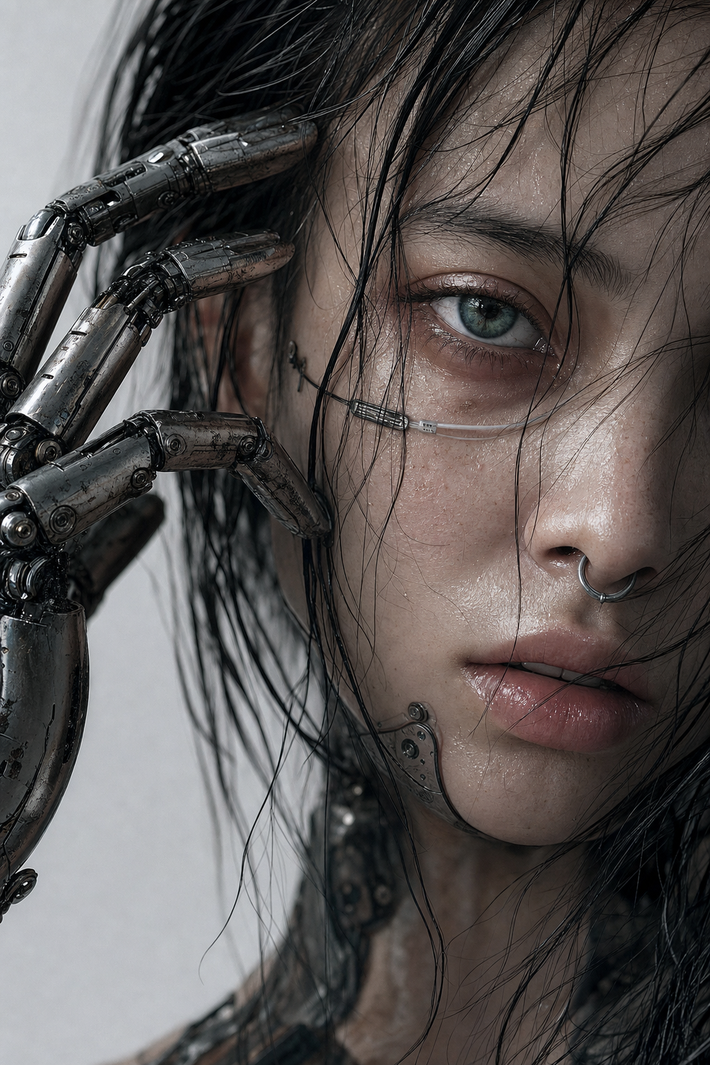 Chân dung cô gái cybernetic phong cách điện ảnh