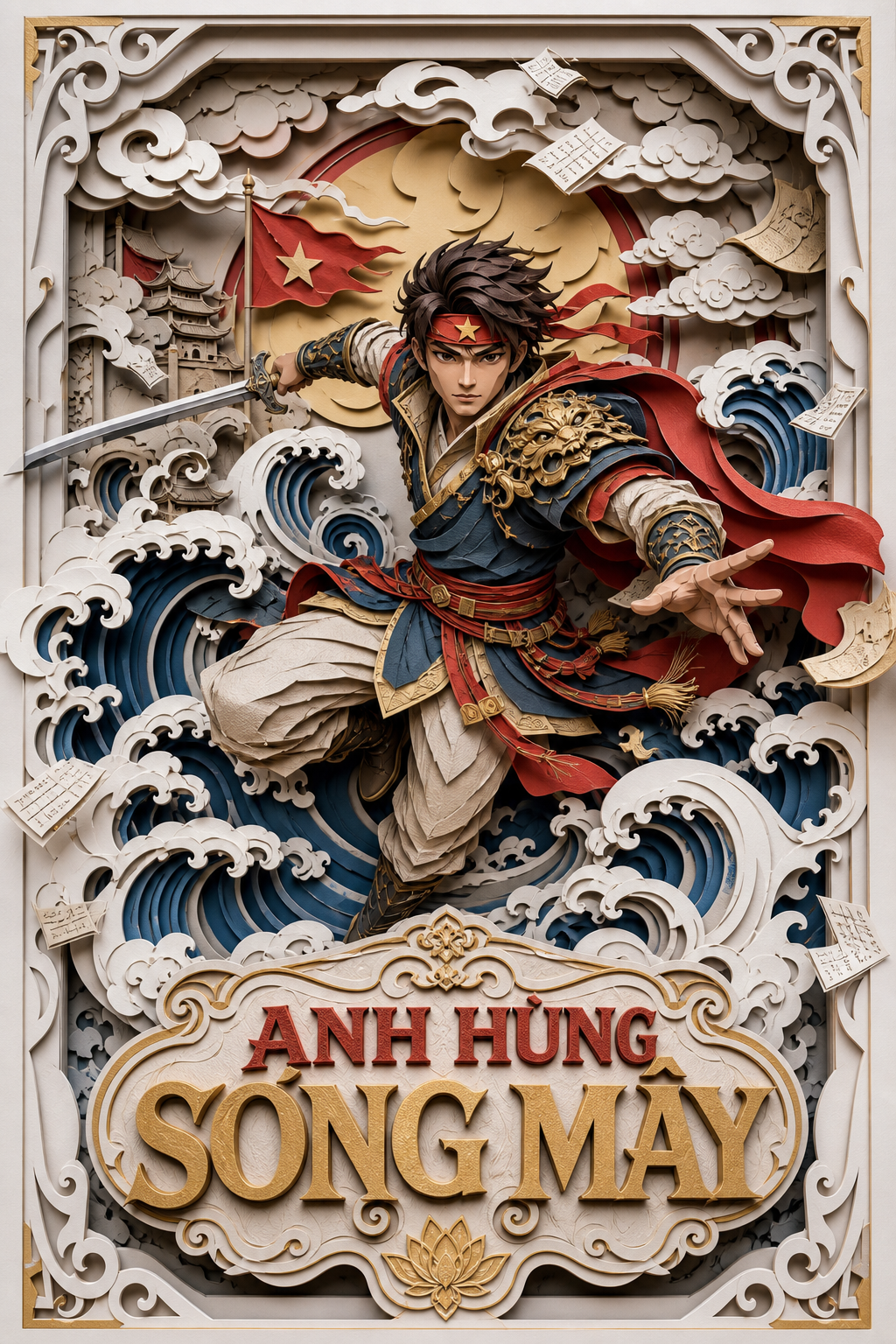 Anh hùng sóng mây papercraft