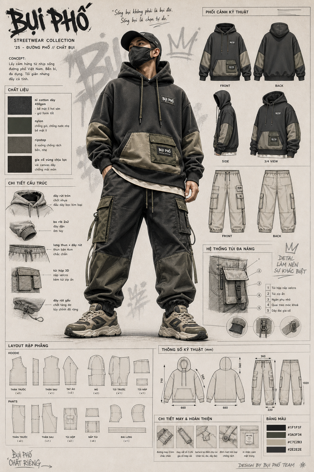 Sheet thiết kế streetwear Bụi Phố