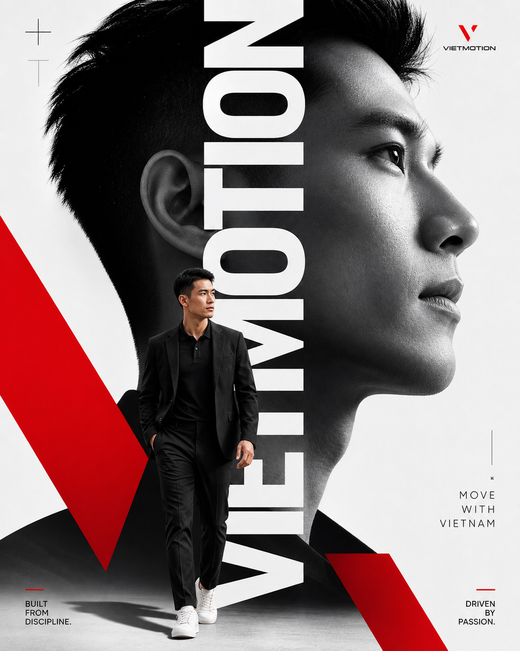 Poster thể thao VietMotion tối giản