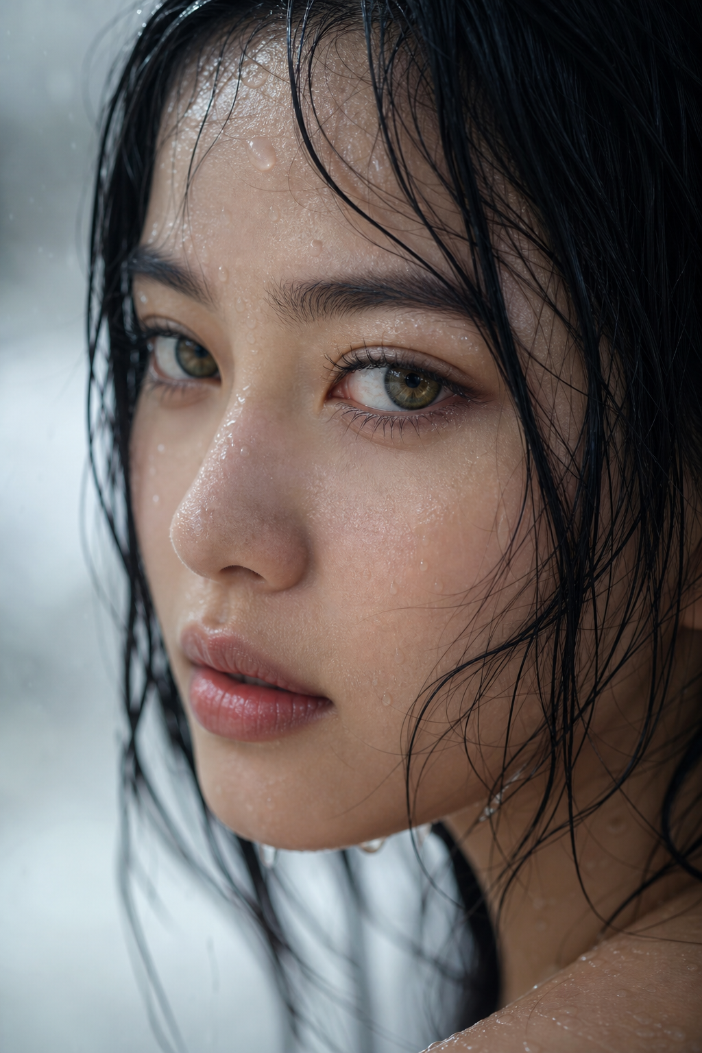 Chân dung cô gái dưới mưa