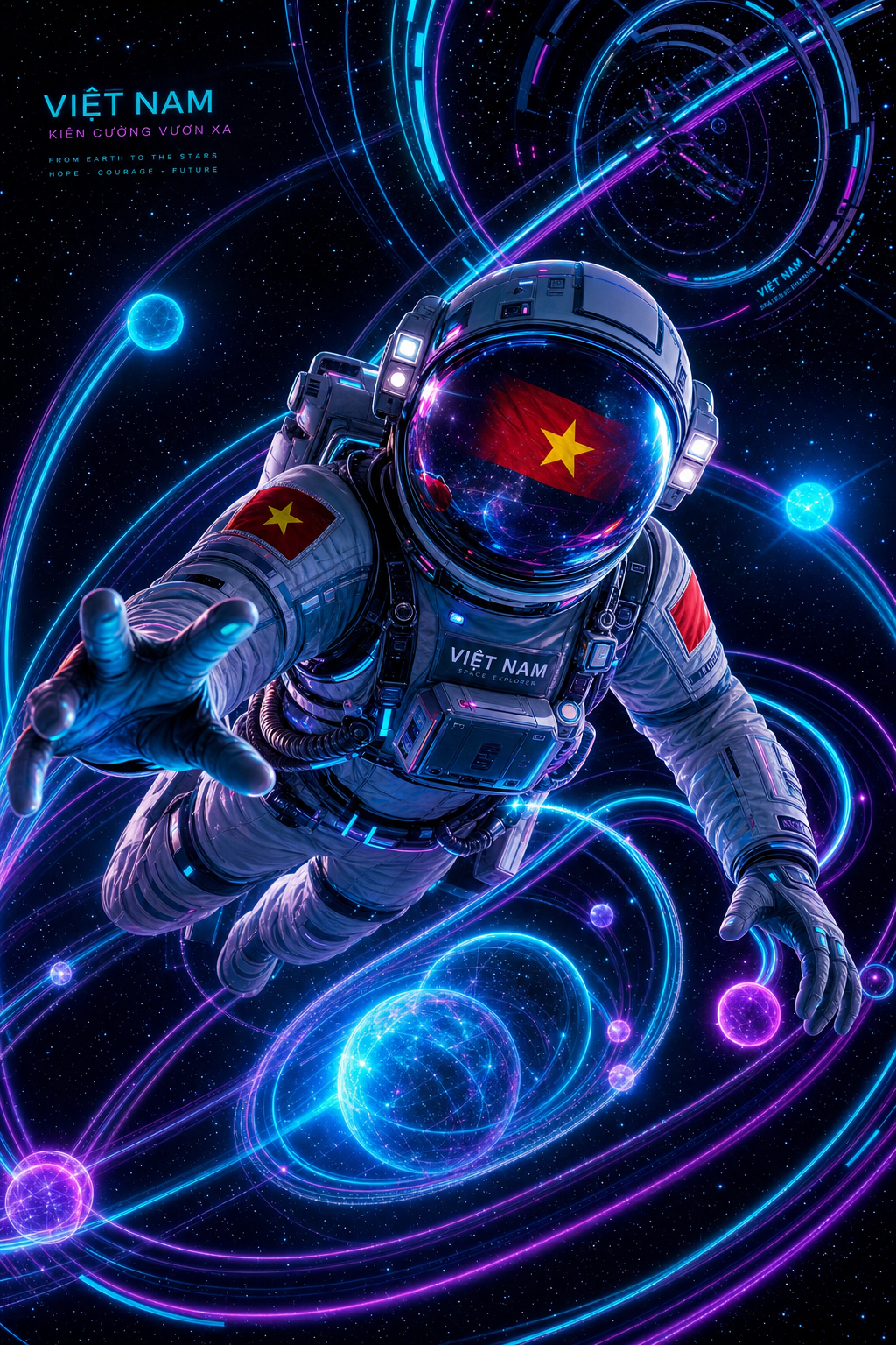 Phi hành gia Việt Nam giữa quỹ đạo neon tương lai