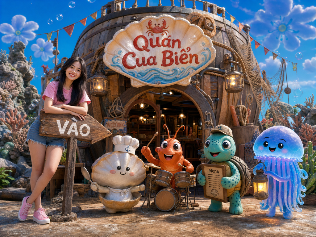 Quán Cua Biển vui nhộn dưới đại dương