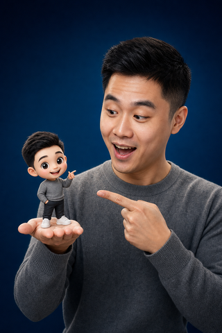 Chân dung vui cùng phiên bản 3D tí hon