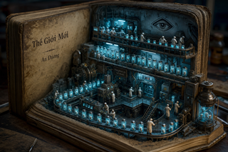 Diorama phòng thí nghiệm tương lai từ sách cổ