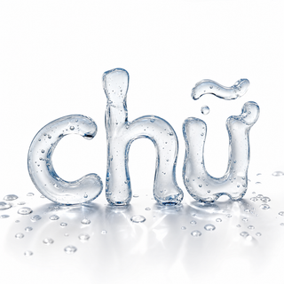 Chữ gel nước trong suốt 3D