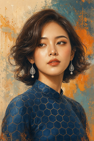 Chân dung phụ nữ Việt phong cách painterly