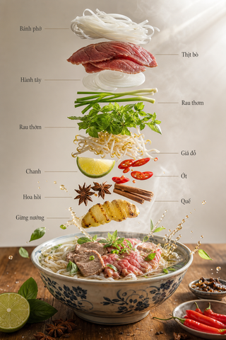Infographic món ăn Việt truyền thống