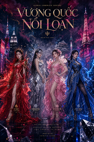 Poster comeback K-pop Vương Quốc Nổi Loạn