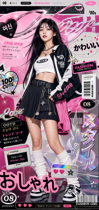 Poster thời trang streetwear K-fashion cao cấp
