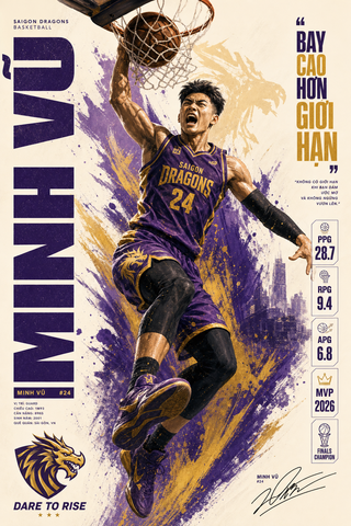 Poster siêu sao bóng rổ Việt Nam