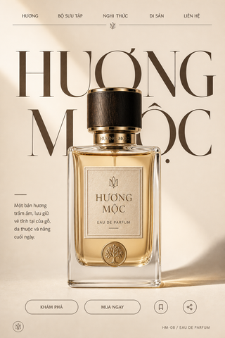 Quảng cáo nước hoa Hương Mộc phong cách xa xỉ