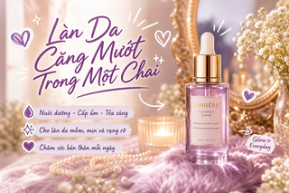 Quảng cáo skincare cao cấp nền pastel