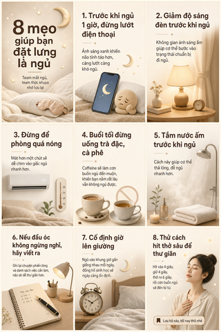 Poster 9 ô mẹo ngủ ngon