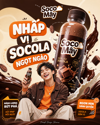 Poster quảng cáo sữa lắc Soco Mây