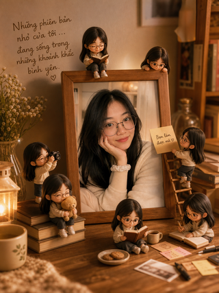 Phiên bản chibi 3D nhỏ trong khoảnh khắc bình yên