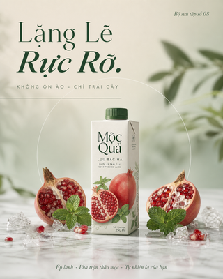 Poster nước ép trái cây cao cấp
