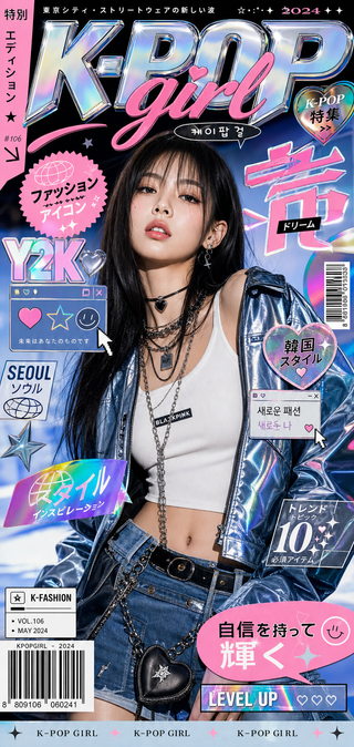 Poster thời trang K-fashion pop-art cao cấp